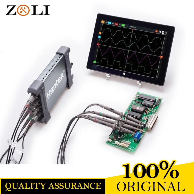 

Hantek Digital Osiclloscope USB PC Portable Osciloscopio Original 6254BD 4Channels 250Mhz Bandwidth with 25Mhz Signal Generator