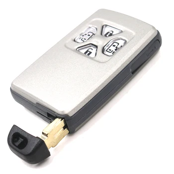 Keyforkess per Toyota Alphard Estima Vellfire Smart Card Chiave Auto Chiave A Distanza Caso di Borsette Fob 4/5 Button Con Lama Uncut Bianco colore - KEYECU per Toyota Alphard Estima Vellfire Smart Card Chiave Auto Chiave A Distanza Caso di
