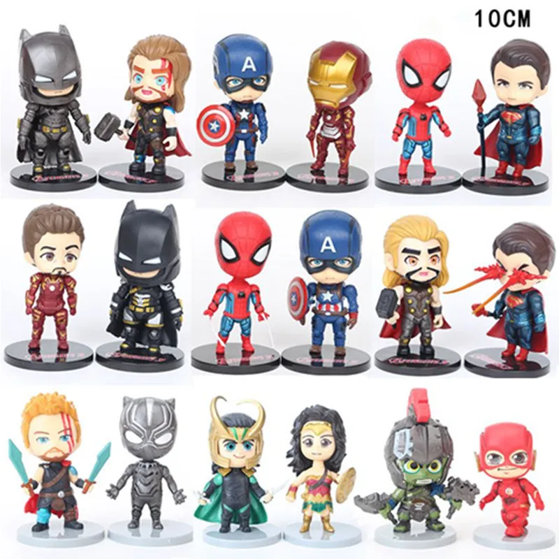 Disney с принтами &quotMarvel&quot &quotМстители&quot новинка Игрушки 10 см 6 шт. танос халкбастер