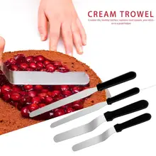 6/10 inch Stainless Steel Cake Knife Fondant Spatula Butter Cream Scraper Plain Smooth Edge Spatulas DIY Baking Pastry Tools