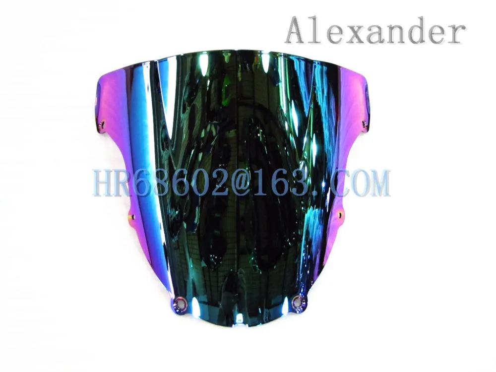 

HotSale Freeshipping For Kawasaki ZX6R 2003 2004 ZX 6R 636 03 04 zx6r Iridium Windshield WindScreen Double Bubble