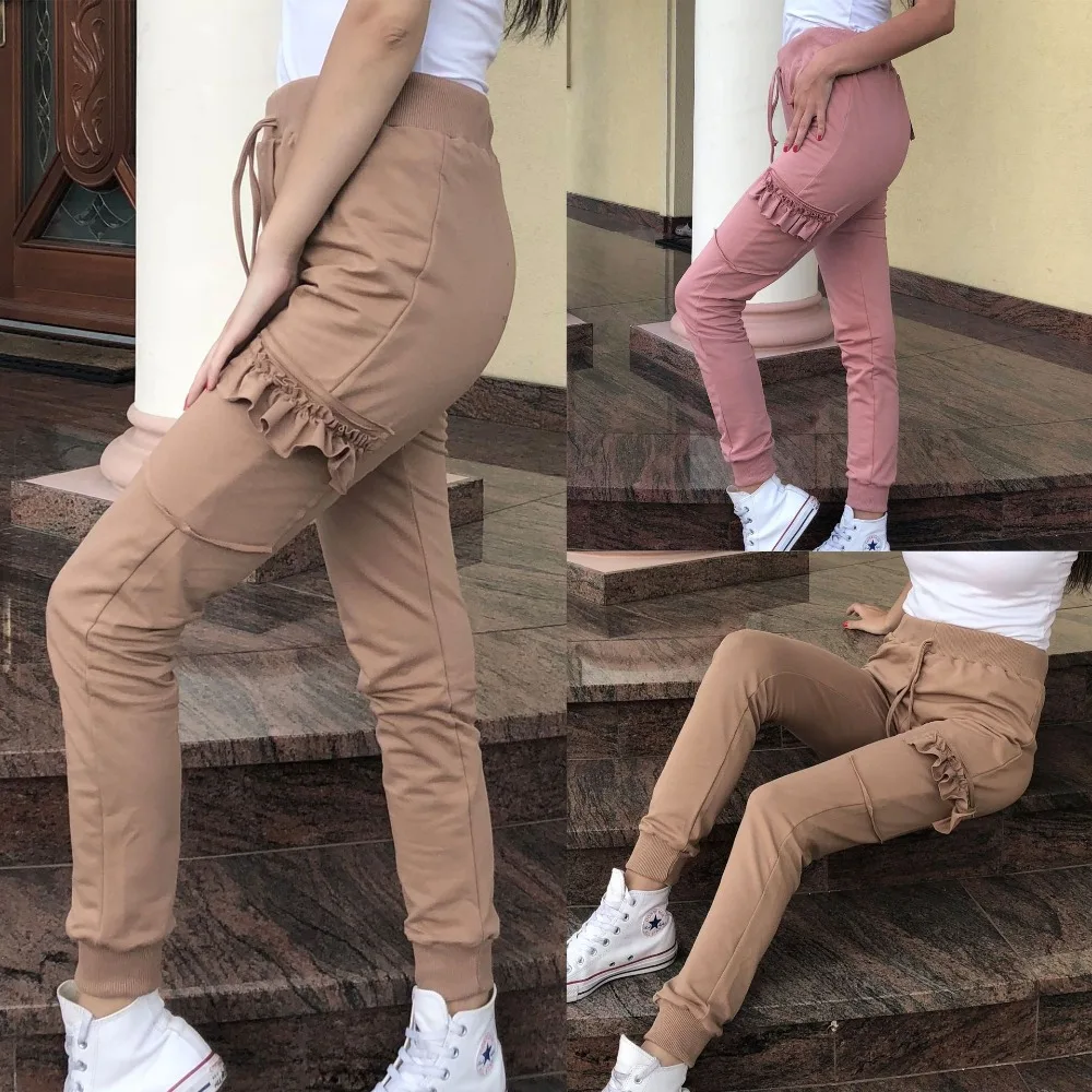 

Women Fashion Clothing Bottom Pencil Pants 2018 Casual Stretchy Long Trousers Ladies High Waist Jogger Stringy Selvedge Pants