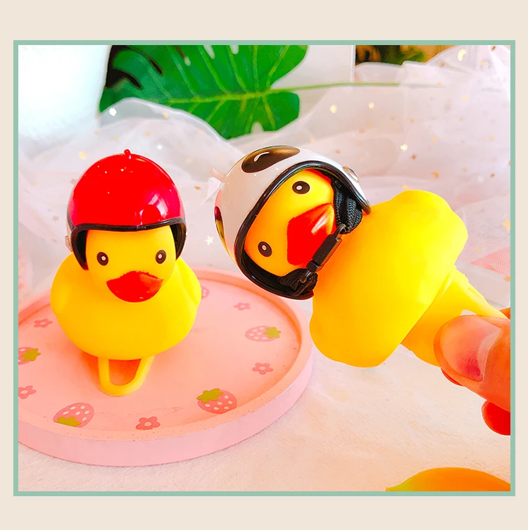 Lovely Duck  Helmet Ring Bell Toy For Motorcycle Cycling Bicycle Bike Ride Horn Alarm 3