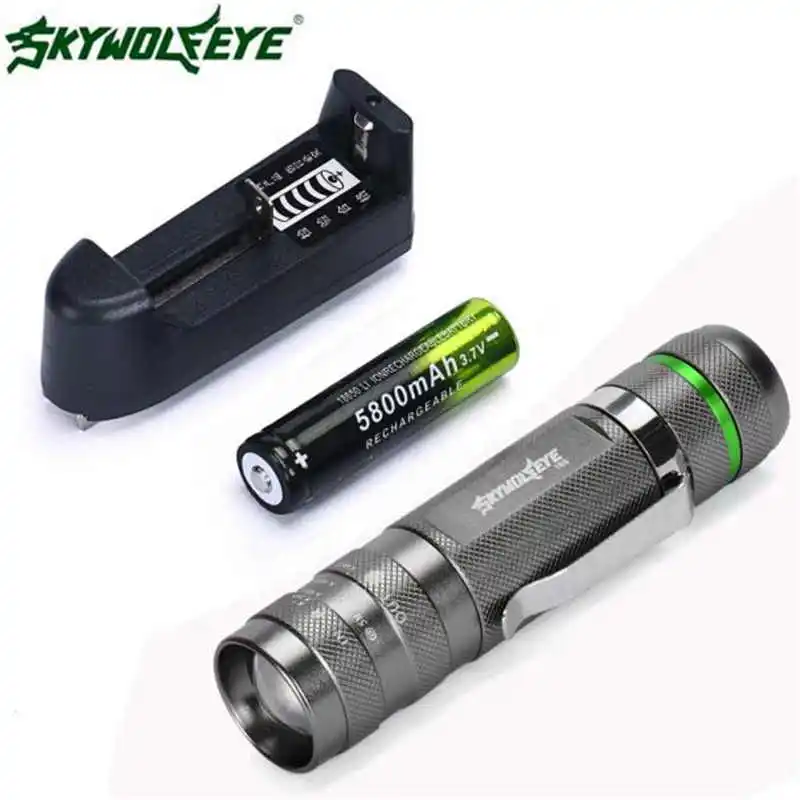 3000Lm XM-L lanterna led t6 18650 Flashlight 5 Mode Torch Tactical Light Lamp powerful flashlight rechargeable #4S5 | Лампы и