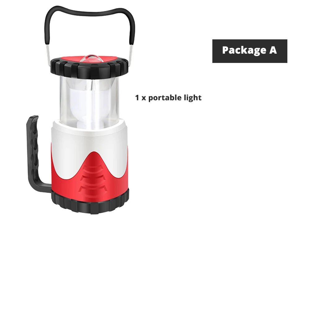 Выдвижной светодиодный светильник-вспышка для кемпинга, палаточный светильник, портативный фонарь, белый светильник+ цветной светильник, можно использовать как светильник окружающей среды - Испускаемый цвет: Package A
