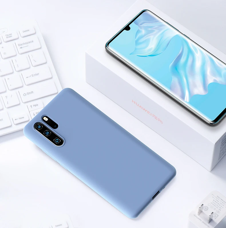 Яркий мягкий жидкий силиконовый чехол для Huawei P30 P20 Mate 20 lite Pro Nova 3 4 для Honor 8X 8A Y5 Y6 Y7 Pro P Smart Plus