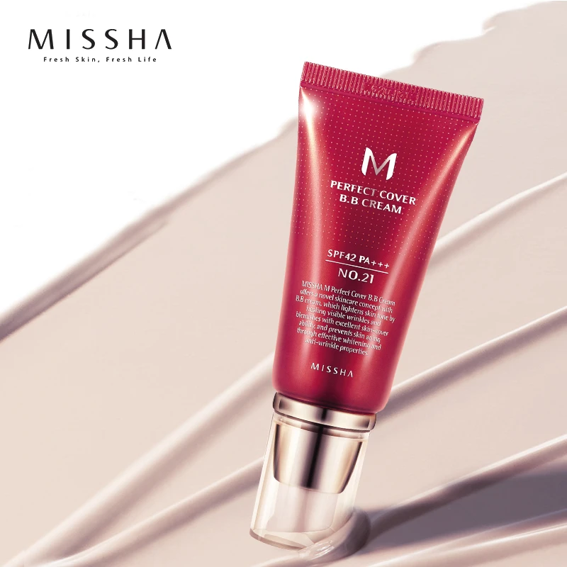 Корейская косметика Missha M Perfect BB крем #21 (светильник бежевый) основа для макияжа