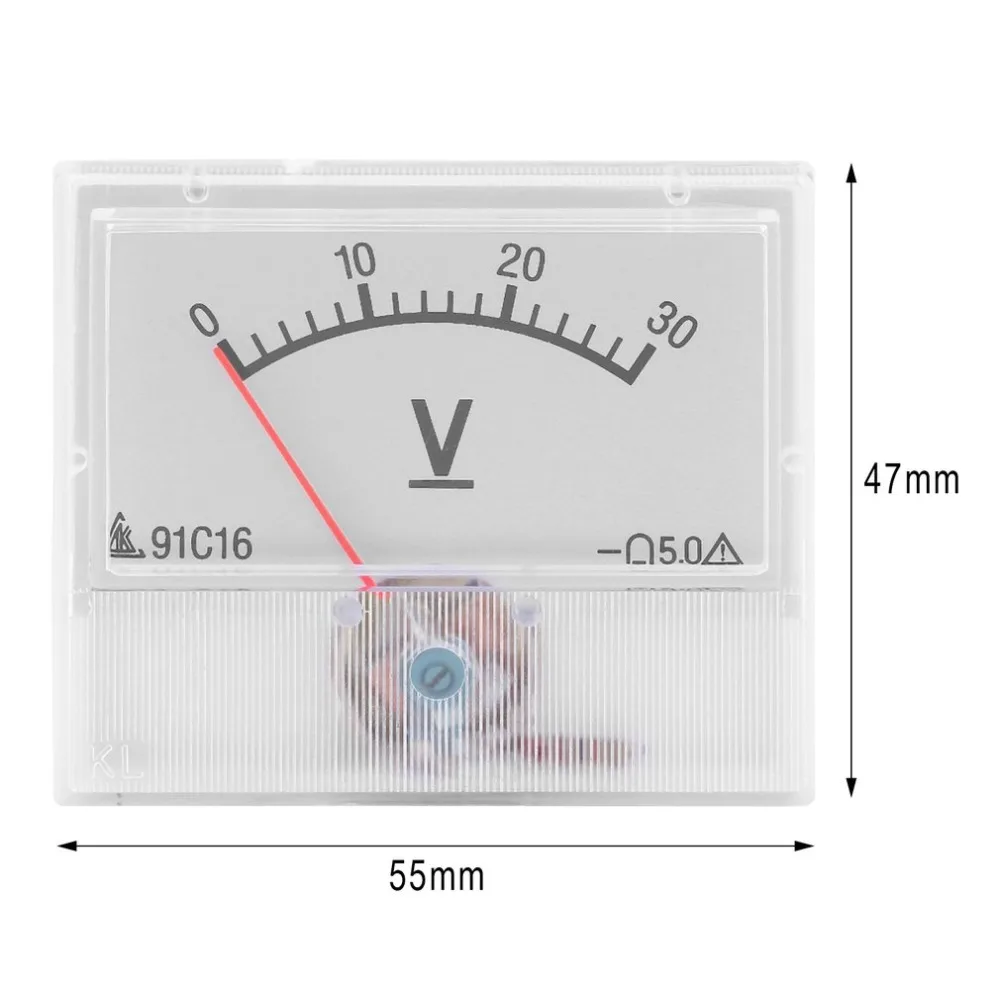 Профессиональный измеритель напряжения постоянного тока 0-30 в Аналоговый вольтметр с 2,5% точностью портативный и практичный