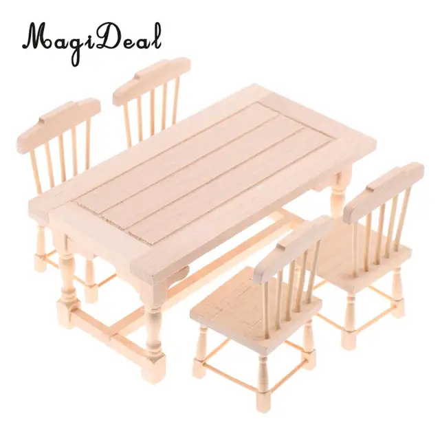 Best Price 1Set 1/12 Dollhouse Miniature Dining Room Restaurant Natural Dining Table Chairs Furniture Decor Accs Kids Pretend Play Toys Best Price 1Set 1/12 Dollhouse Miniature Dining Room Restaurant Natural Dining Table Chairs Furniture Decor Accs Kids Pretend Play Toys