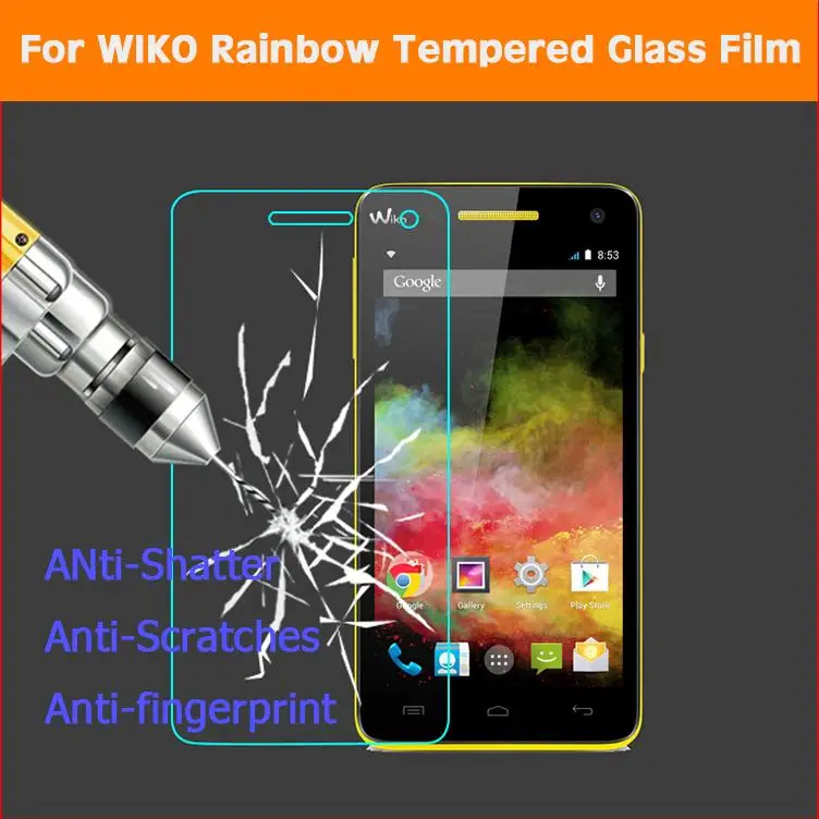 0 26mm Tempered Glass Screen Protector For WIKO Rainbow Explay Fresh Explosion Proof Verre pelicula de