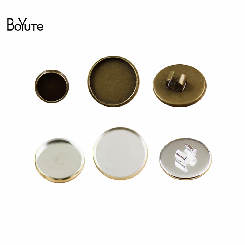 BoYuTe (50 Pieces/Lot) 10-12-14-16-18-20MM Cabochon Base Blanks Tray Diy Hair Rope Clips Clasps Buckles Fastener | Украшения и
