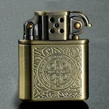 Латунная бензиновая Зажигалка ZORRO constantine, керосиновая зажигалка, винтажная шлифовальная Зажигалка для сигарет