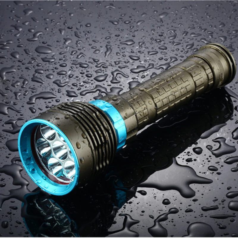 SOL светодиодный 18000лм T6/15000лм T6 светодиодный фонарь для дайвинга 200 м подводный водонепроницаемый тактический светодиодный фонарь