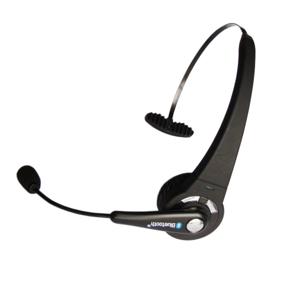 Wireless Bluetooth Noise Canceling Mono Headset Headphone with Mic for