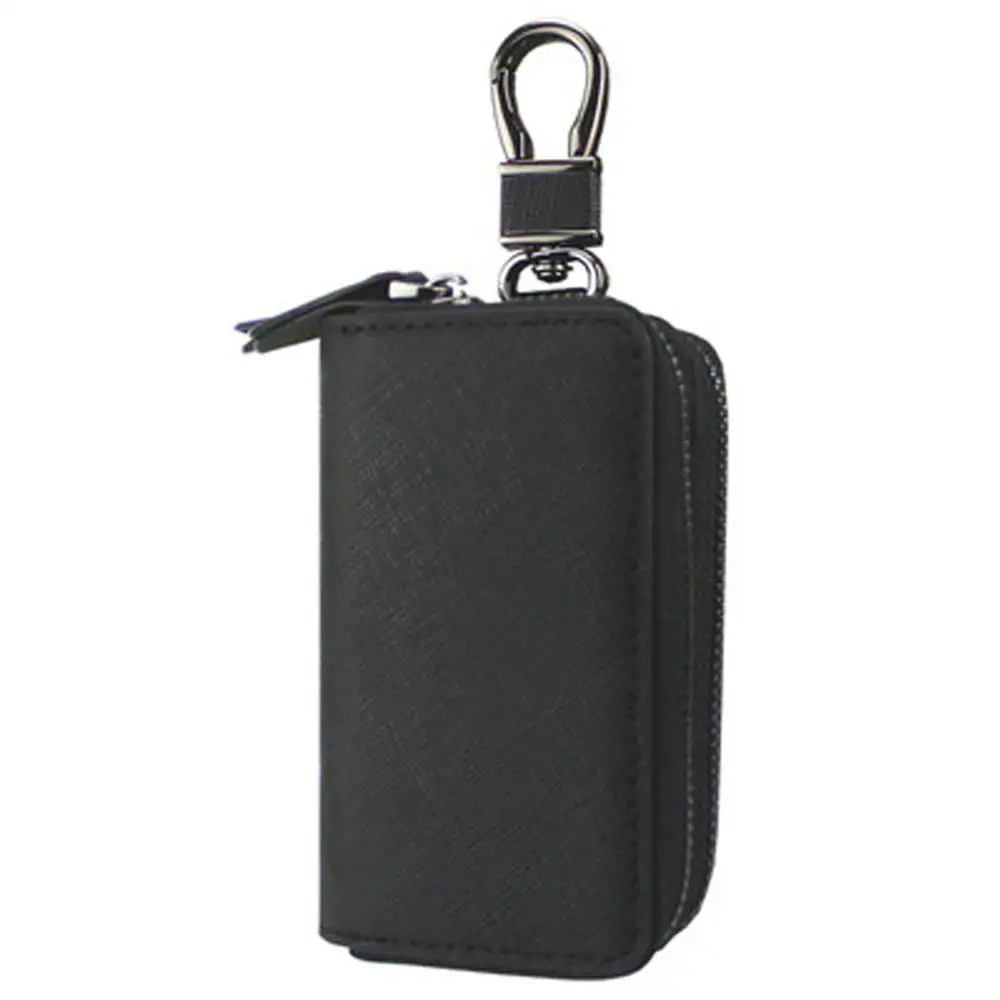 

Cute and Generous Cross Leather Key Case, European and American Popular Double Zipper Car Key Box Key Case