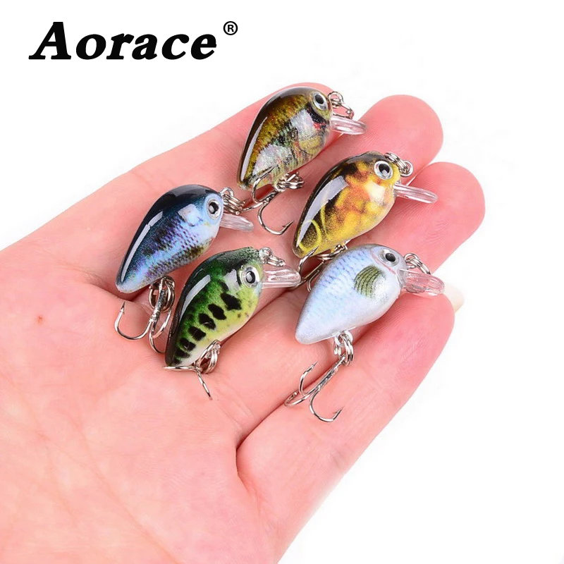 

5PCS 3cm 2g Swim Fish Fishing Lure Artificial Hard Crank Bait topwater Wobbler Japan Mini Fishing Crankbait lure