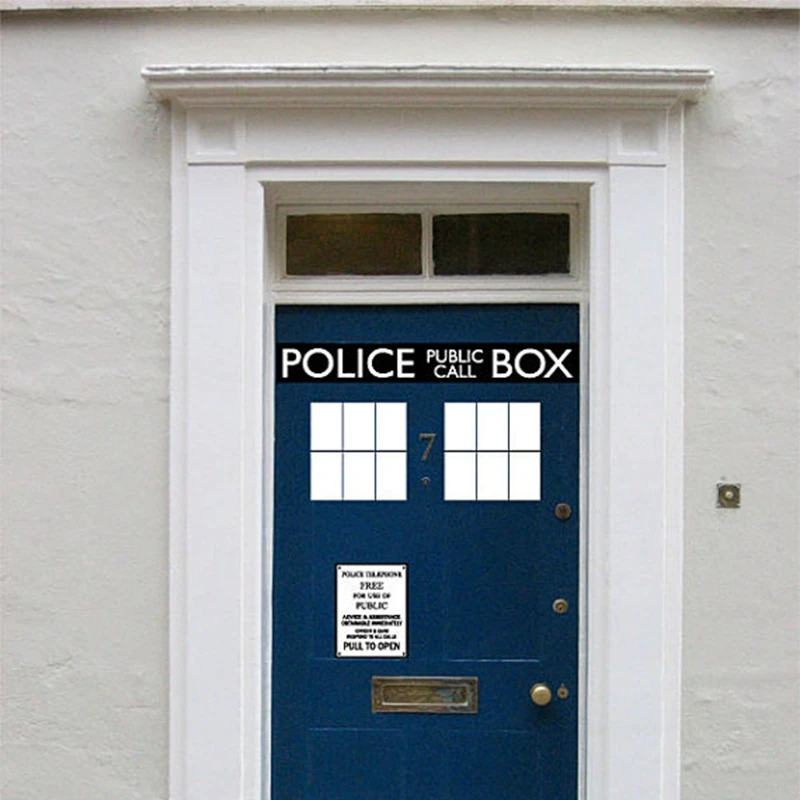 

Fashion Cool Police Box door decal vinyl sticker ,Dr. Who Doctor Style For Door & fridge decoration
