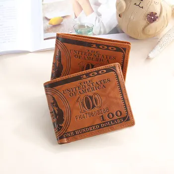 

Wallets Retro Men's Wallet Pattern 100 USD Short Money Clip