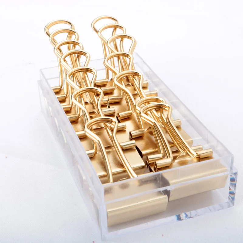 Paper Clips Gold Metal Dovetail Clip Ticket Collection Office Supplies Office Accessories Paper Clips Para Papel Binder Clips paper clips