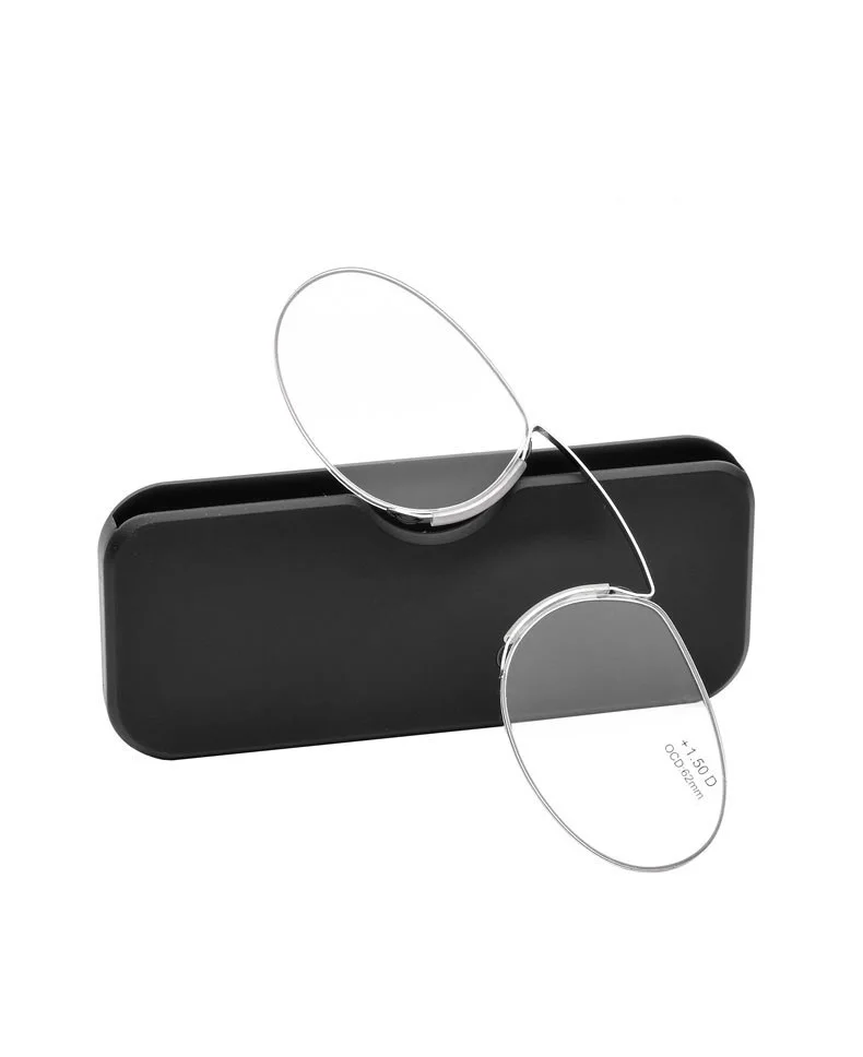 Клип нос очки для чтения женщин нос отдыха Мода пресбиопии очки с коробкой глаз сверхлегкие очки+ 1,0~ 4,0 диоптрий