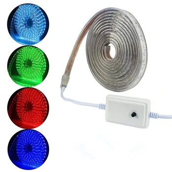 

RGB Led Strip Light AC220V-240V,Outdoor IP65 Waterproof Flexible Rope Light with Plug-in for Decorative Lighting