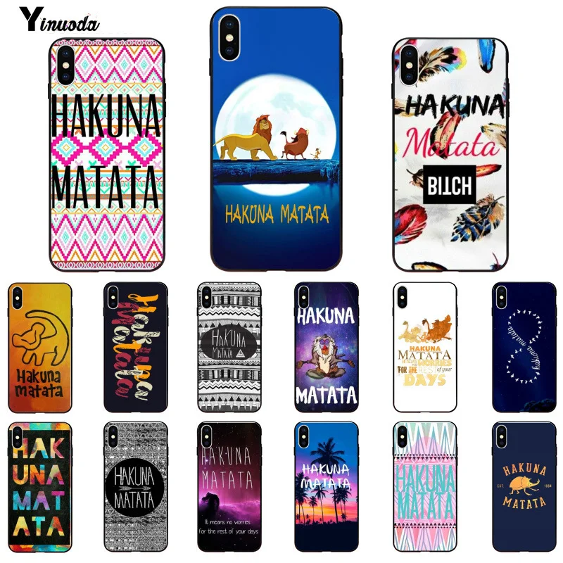 

Yinuoda hakuna matata The Lion King Customer High Quality Phone Case for iPhone8 7 6 6SPlus X XSMAX 5 5S SE XR 11 11pro 11promax