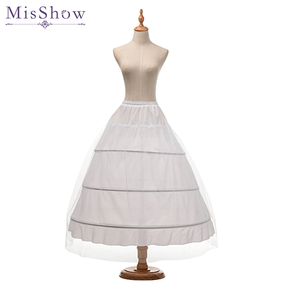 Buy White 3 Hoops Petticoat Crinoline Slip Underskirt