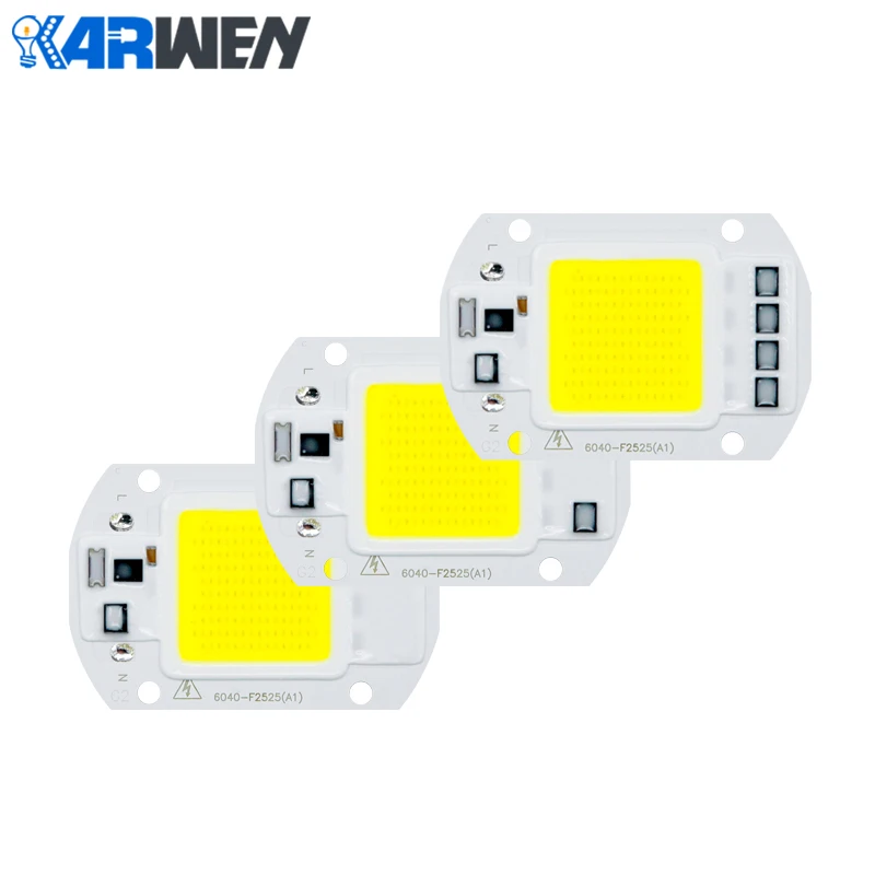 KARWEN LED COB чип лампы светодиодный Отражатель объектива 20 Вт 30 50 220 в 230 В вход Smart IC