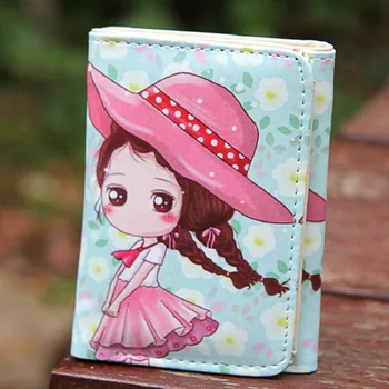 

PU leather characters women's coin purse children short wallet kids card bag money pouch carteira bolsa bolso feminina for girls