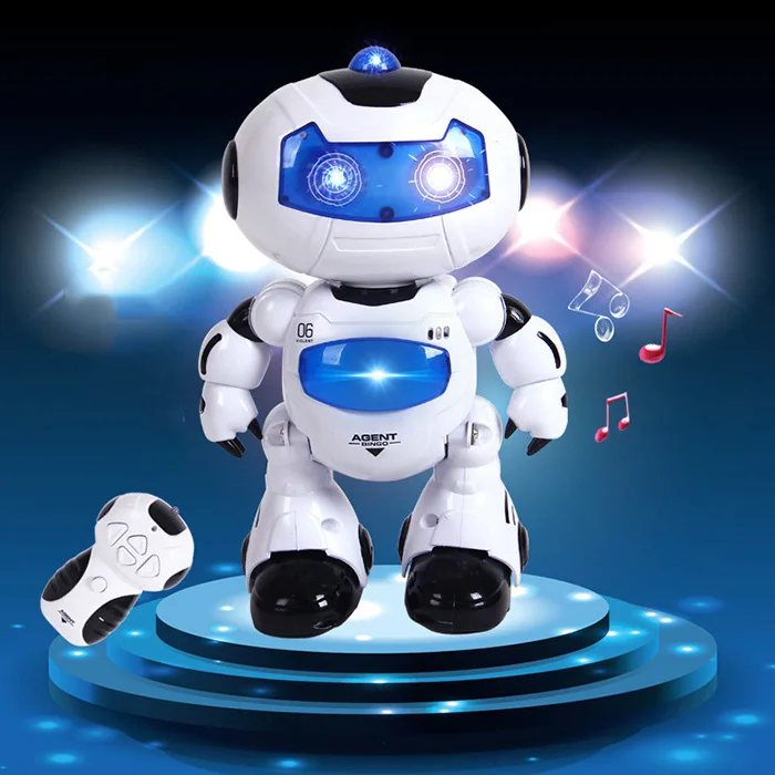 

Electric RC Robot Automatic Presentation Feature Plays Music With Dance Steps Electronic Remote Control Robot