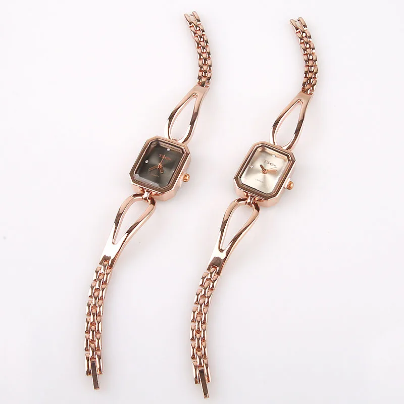 Повседневные женские кварцевые часы с браслетом модные роскошные золотые