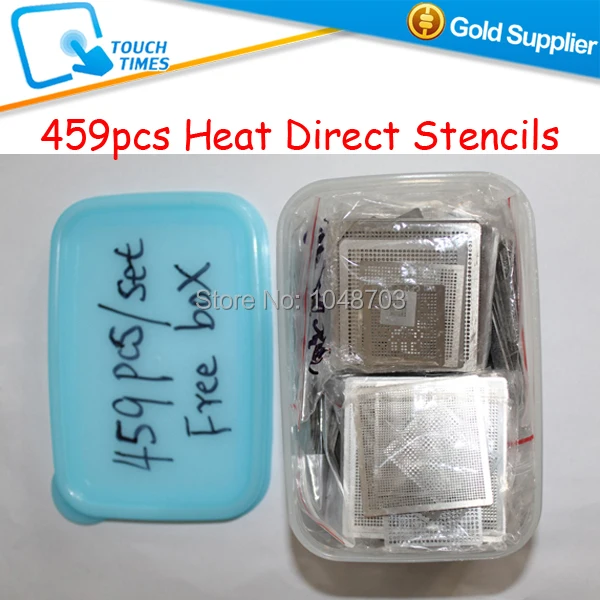 

Free Shipping 459 pcs BGA Reballing Stencil Heat Directly Reballing Stencils for Laptop Game Console Cell Phone with Free Jig