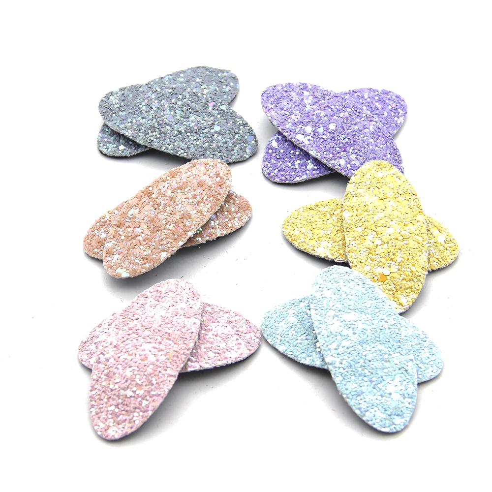 

David accessories 25pcs Glitter Synthetic Leather Hair Clips Barrettes For Kids Girls Hairpin Hairband Hair Accessories,25Yc6023