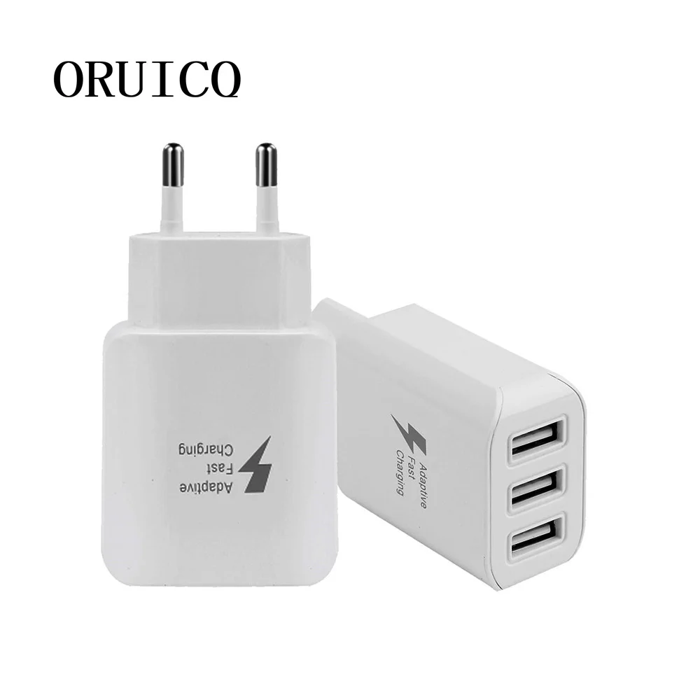 

Wall Charger Adapter 3 Ports Quick Charge Micro USB Fast Data Sync Charger Cable for Samsung Xiaomi Huawei ipad USB Charger