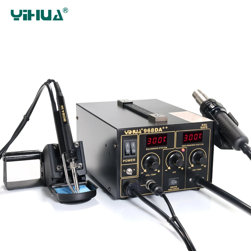 

YIHUA 968DA++ Electronic Cell Phone 3 In1 Soldering , PCB / IC Rework Station 720W 220V