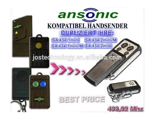 

After market Ansonic SA434-1mini,SA434-2mini/M,SA434-1MINI/ME,SA434-2MIDI remote control