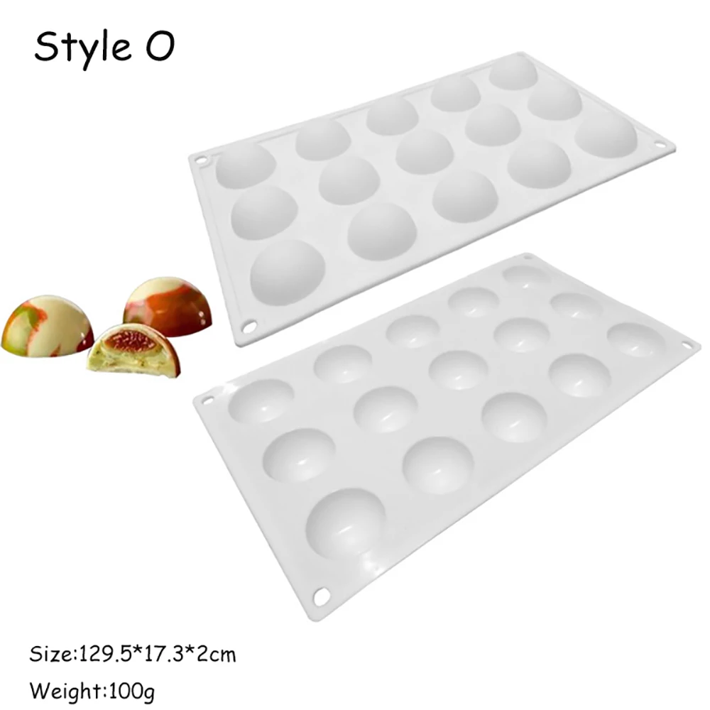 GODWJ украшения торта прессформы 3D силиконовые формы для выпечки блюдо инструменты для сердце круг пирожки шоколадного брауни мусс сделать форма для десертов - Цвет: Style O