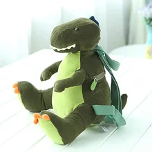 Kawaii вельветовые рюкзаки с динозавром Tyrannosaurus rex Cute аниме, плюшевая сумка, детский школьный рюкзак для детского сада, Детский рюкзак для мальчиков