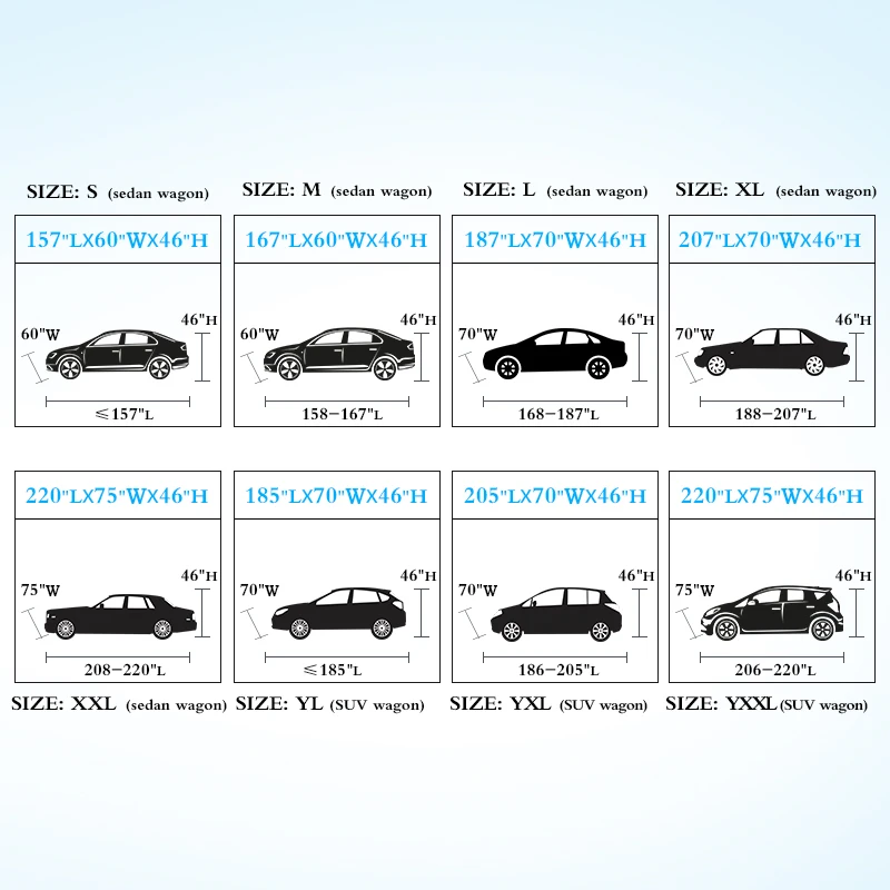 Полное покрытие для автомобиля, для снега, для помещений, для улицы, полное покрытие для автомобиля, защита от солнца, УФ, дождя, снега, защита от пыли, 9 размеров, автомобильные чехлы, универсальные