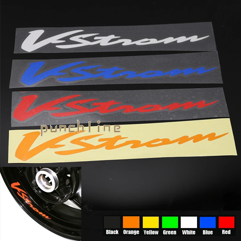 

Fit For SUZUKI V-STROM VSTROM Motorcycle Front & Rear CUSTOM INNER RIM DECALS WHEEL Reflective STICKERS STRIPES