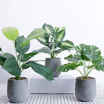 

Artificial Flower Nordic Minimalist Style Simulation Green Plant Potted Turtle Leaves Cactus Grass Home Plant Decoration