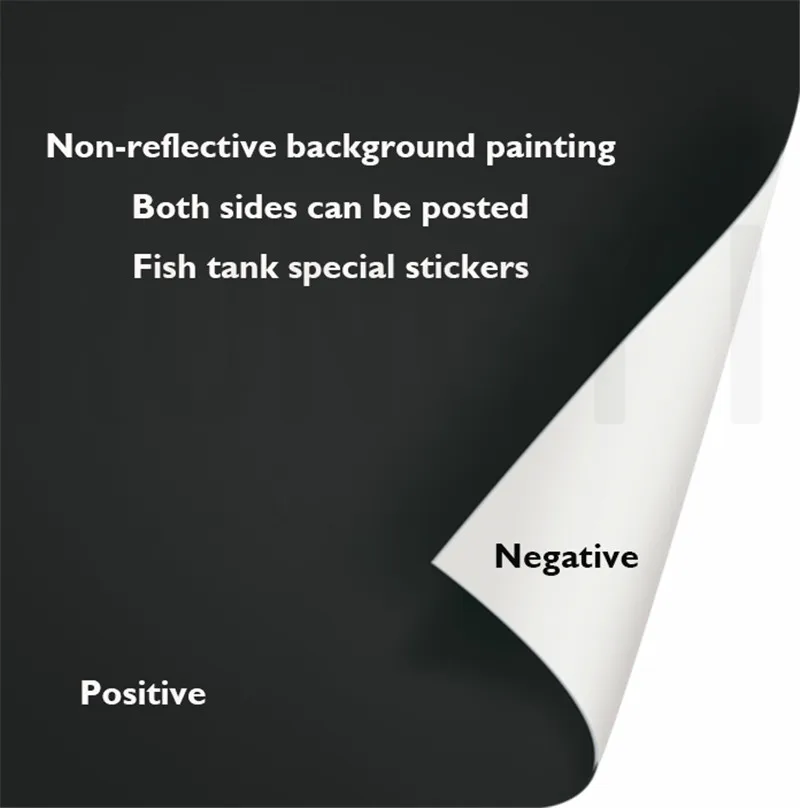 Juwel Two sides (black / white) background paper background painting fish tank sticker dragon fish tank Silicone oil