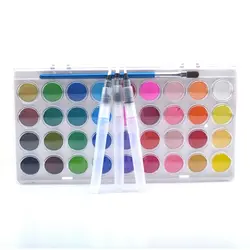 YDNZC Портативный одноцветное краска на водной основе комплект с Краски кисти яркое Цвет Акварельная краска пигмент набор для студенческого