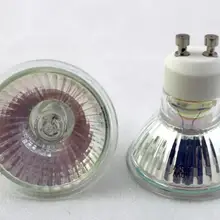 10 шт./лот затемняемый GU10 Галогеновый свет пятна 220-240 в 35 Вт 50 Вт Супер яркие галогенные лампы в форме чашки лампы из прозрачного кварцевого стекла