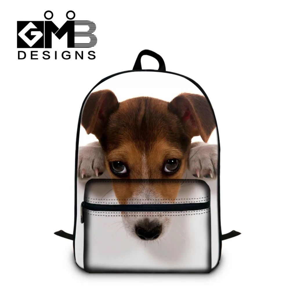 lovely puppy design cotton backpack Trendy 3D Animal Horse Printing School Backpack Cool Men Women Travel Backpacks Teenager Boys Girls Laptop Backpack Mochila