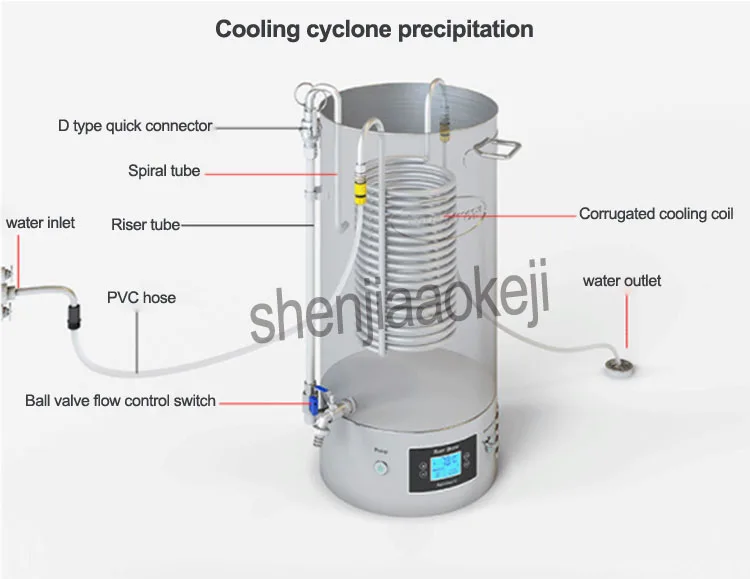 Бытовые Самогонный аппарат 30L коммерческих пива пюре кухня оборудования Homebrew пива устройства 220 В 2500 Вт 1 шт