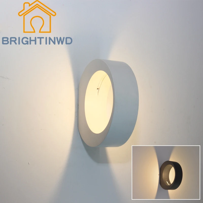 BRIGHTINWD Nordic подкладке творческий круговой Лестница Wall светодио дный настенный