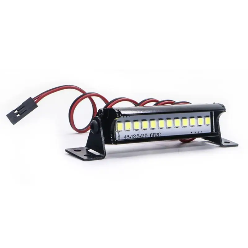 

Trx4 Metal Roof Lamp 12 LED Light Bar For 1/10 RC Crawler TRX4 SCX10 KM2 CC01