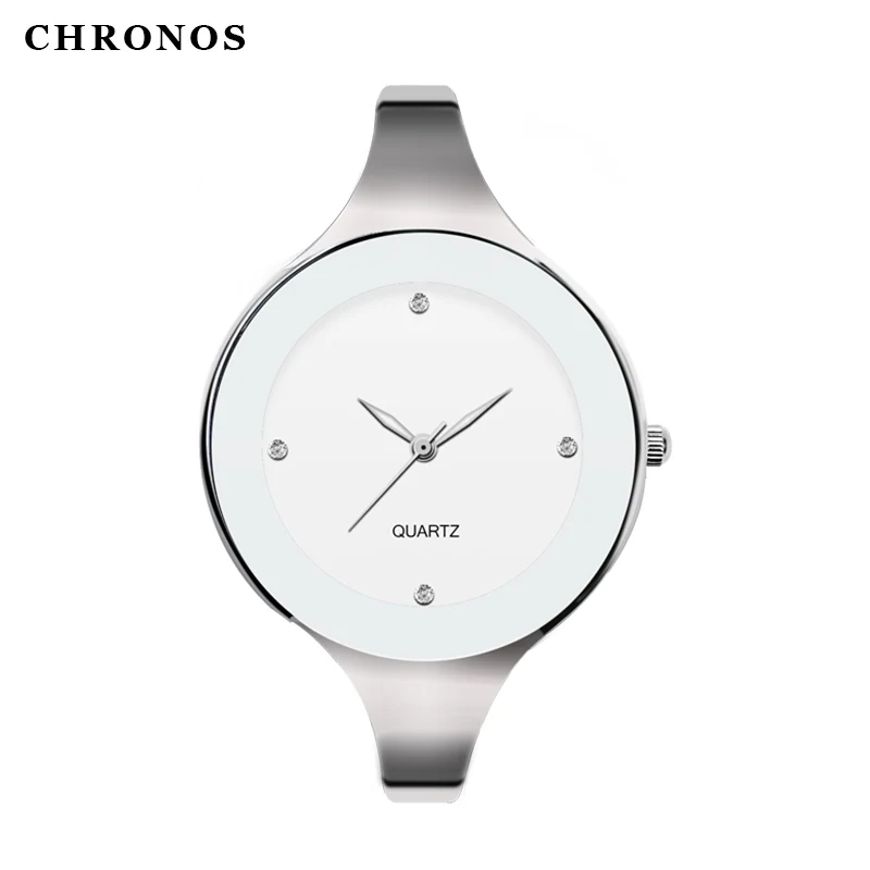 CHRONOS Brand Bracelet Watch Women Watches Luxury Crystal Women's Watches Full Steel Ladies Watch Clock montre femme reloj mujer