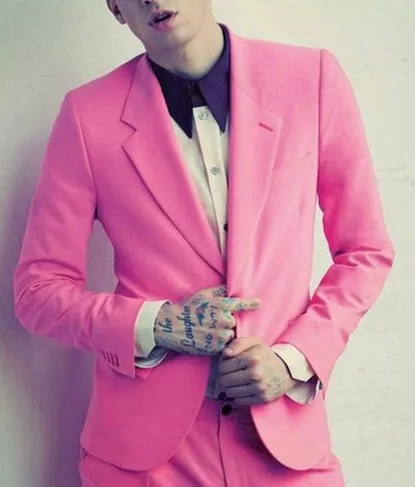 (Jacket + pants) latest jacket design suit men's slim fit 2 sets of tuxedo custom grooms gown costume | Мужская одежда